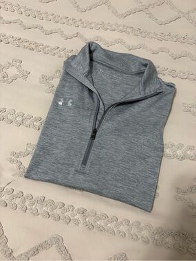 Under Armour Light Grey Heather Quarter-Zip Pullover